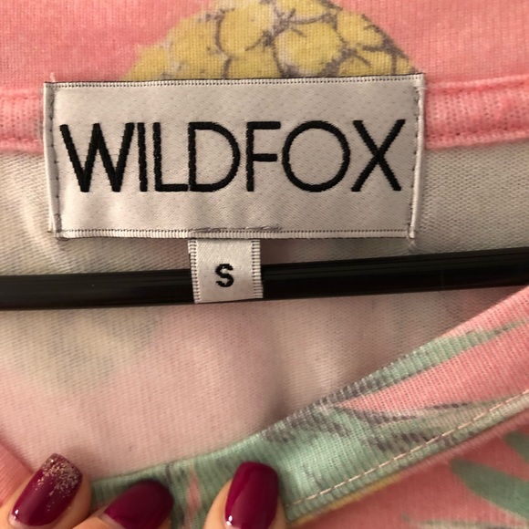Wildfox NWOT pineapple pink sweatshirt, S - Picture 2 of 3